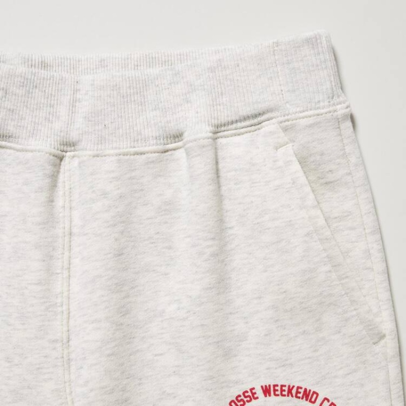 Dětské Kalhoty Jogger Uniqlo Ultra Stretch Printed Světle Šedé | GVFUDIO-65