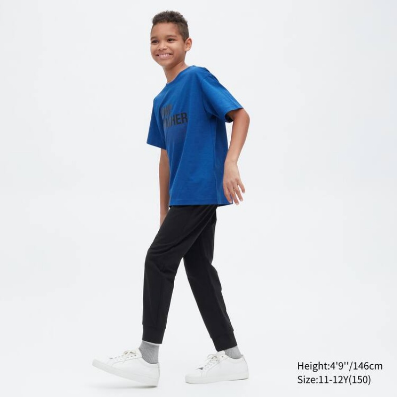 Dětské Kalhoty Jogger Uniqlo Ultra Stretch Dry-ex Active Černé | CZYNSXW-92