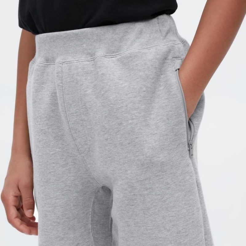 Dětské Kalhoty Jogger Uniqlo Ultra Stretch Dry Šedé | YUZDOLT-40