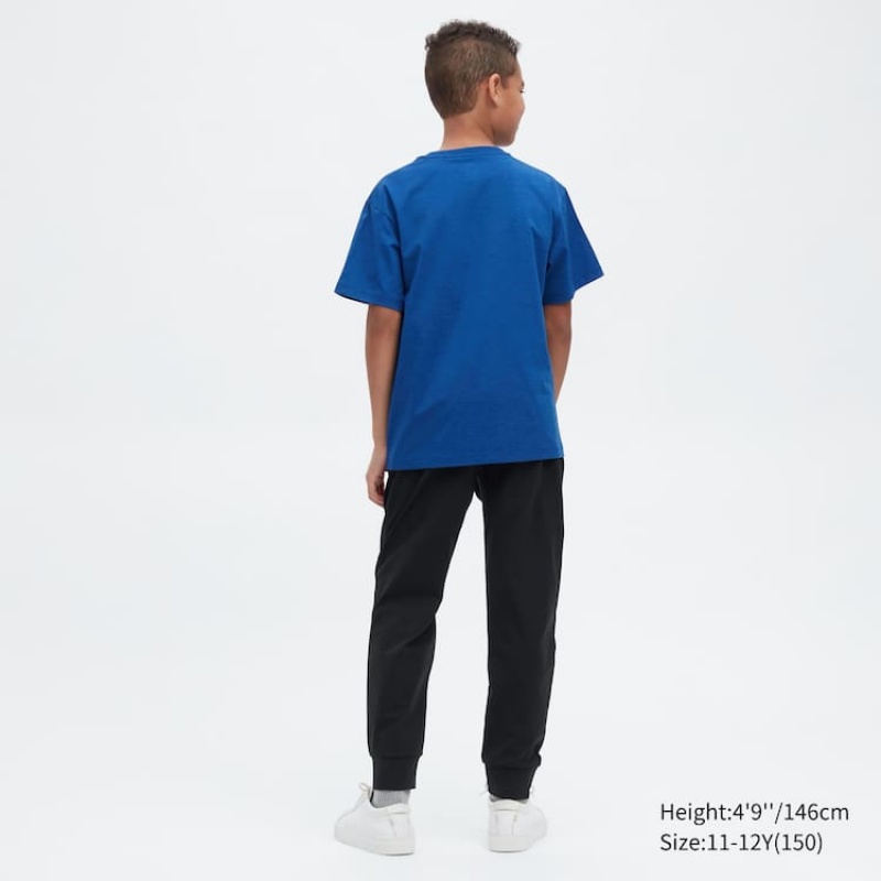 Dětské Kalhoty Jogger Uniqlo Ultra Stretch Dry-ex Active Černé | CZHIOFB-09