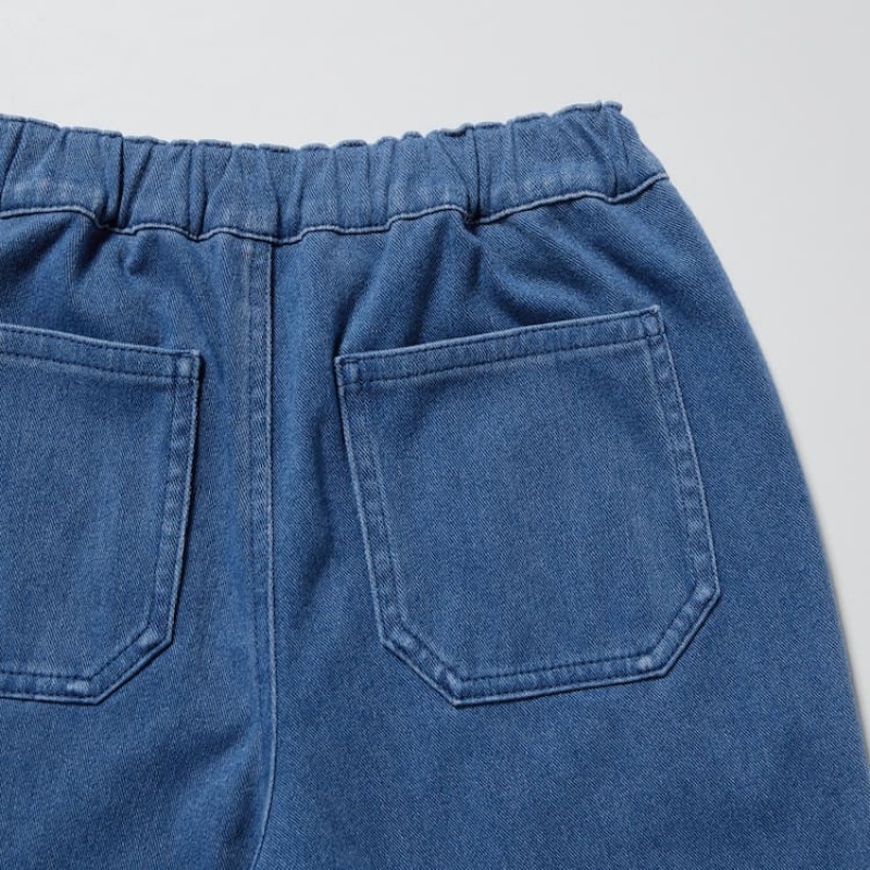 Dětské Kalhoty Jogger Uniqlo Ultra Stretch Denim Blankyt | HBNSUVR-72