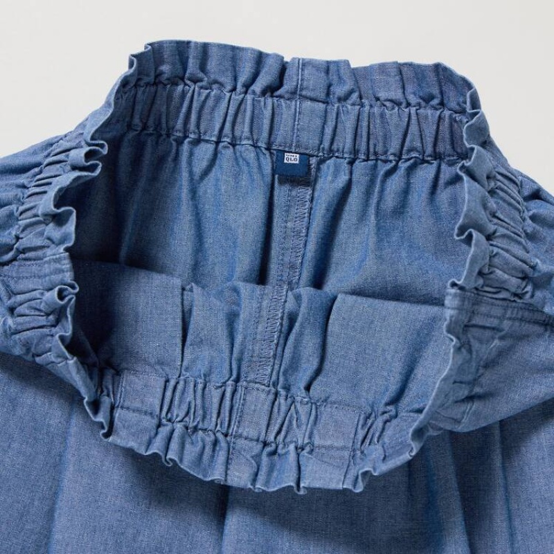 Dětské Kraťasy Uniqlo Chambray Blankyt | TUEGCIW-58