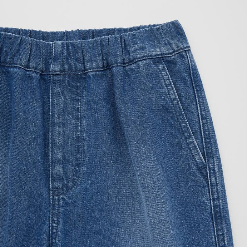 Dětské Kraťasy Uniqlo Denim Easy Blankyt | VQHFZTY-38