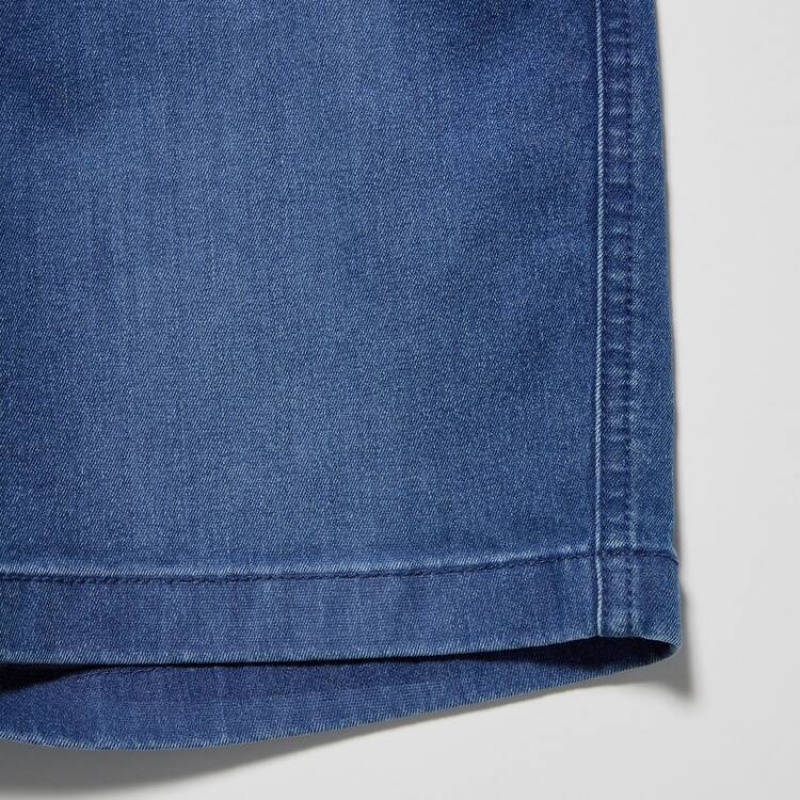 Dětské Kraťasy Uniqlo Easy Denim Blankyt | RIFSYUN-73