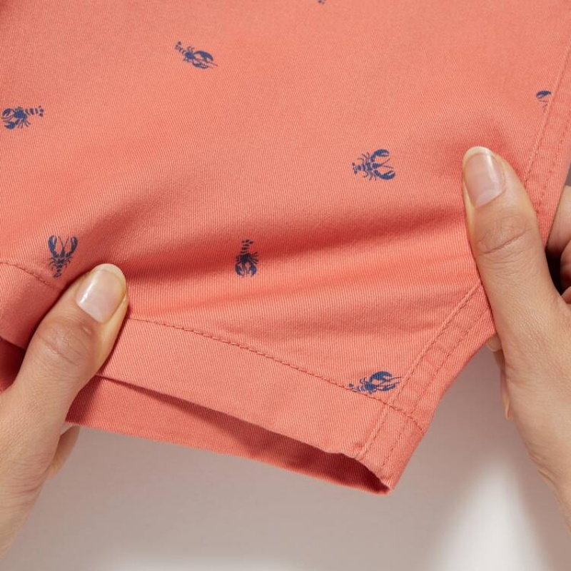 Dětské Kraťasy Uniqlo Stretch Printed Easy Oranžové | PXNUYLI-90