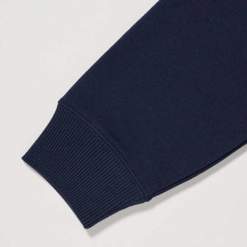 Dětské Mikiny Uniqlo Ultra Stretch Tmavě Blankyt | FYVCBDR-72