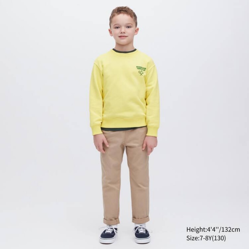 Dětské Mikiny Uniqlo Ultra Stretch Žluté | SWMAHTJ-58