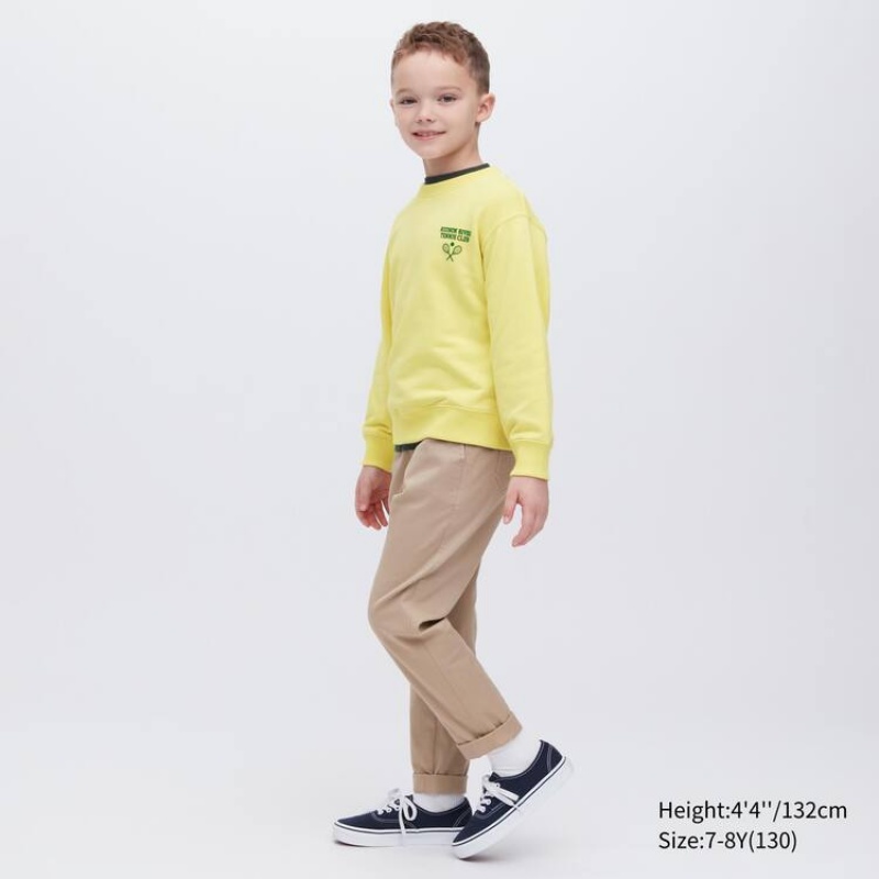 Dětské Mikiny Uniqlo Ultra Stretch Žluté | SWMAHTJ-58