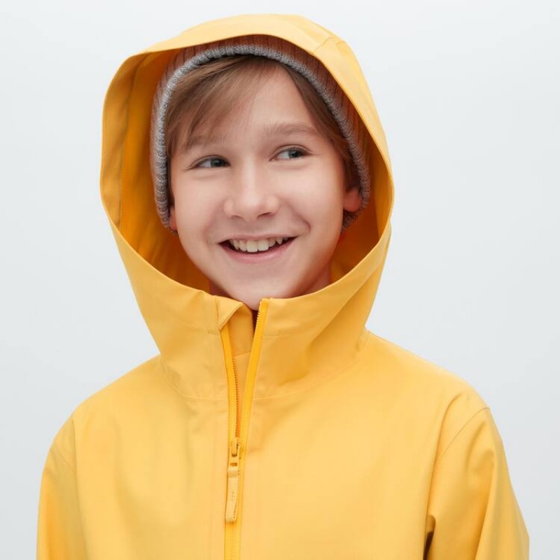 Dětské Parka Uniqlo Blocktech S Kapucí Žluté | BAYJOLW-23