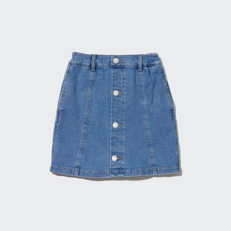 Dětské Sukně Uniqlo Denim Blankyt | RVOLZBD-53