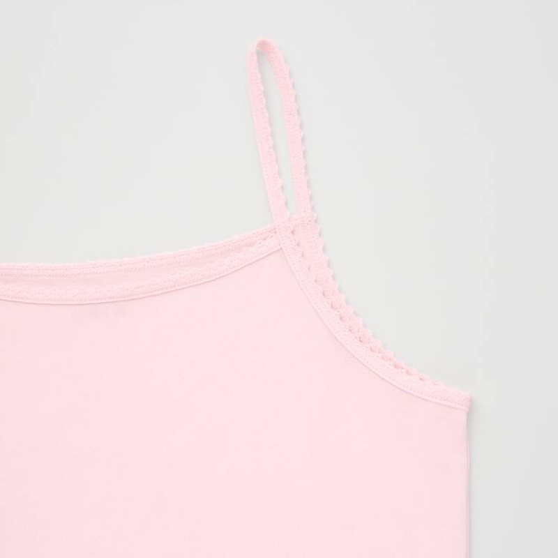 Dětské Topy Uniqlo Airism Bavlněné Blend Camisole Růžové | WRKTAPU-92