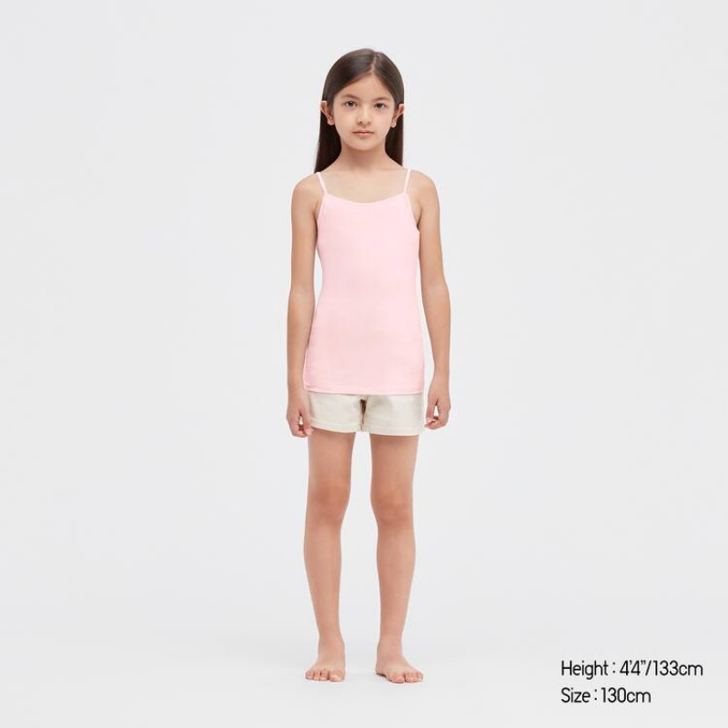 Dětské Topy Uniqlo Airism Bavlněné Blend Camisole Růžové | WRKTAPU-92