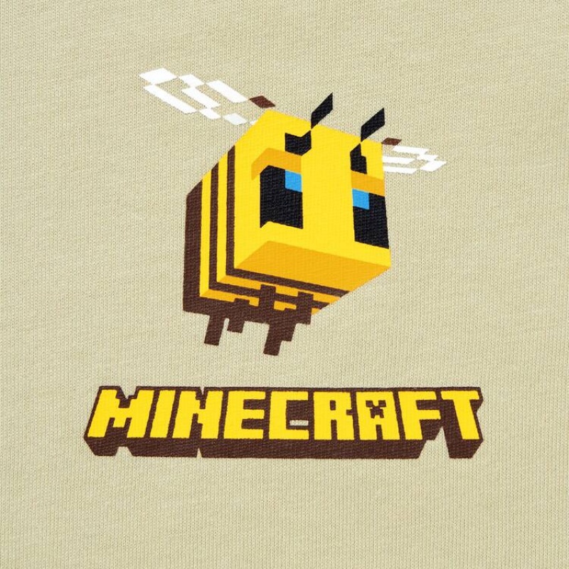 Dětské Tričko Uniqlo Minecraft Ut Grafická Béžový | CLJPYBZ-30