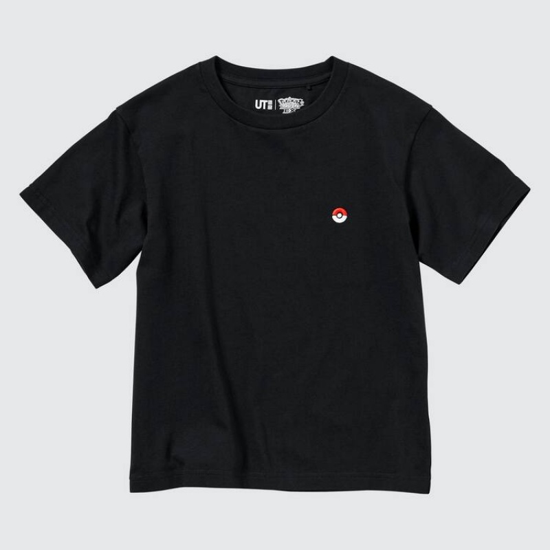 Dětské Tričko Uniqlo Pokemon Ut Grafická Černé | CUFVRLW-79