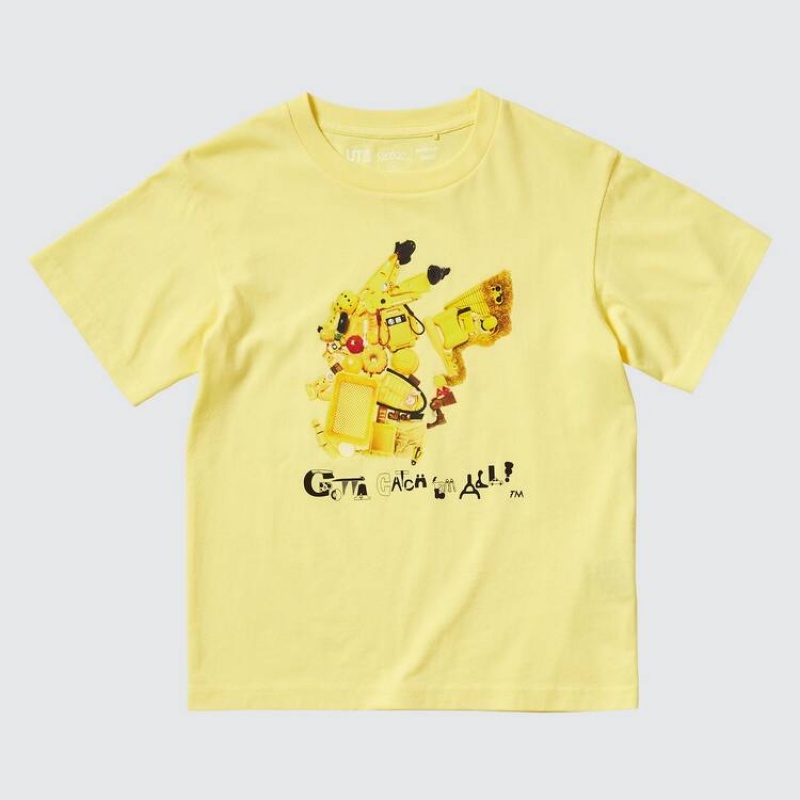 Dětské Tričko Uniqlo Pokémon Meets Artist Ut Grafická Žluté | VKZXICN-67