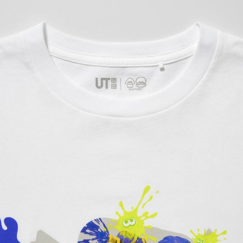 Dětské Tričko Uniqlo Splatoon 3 Ut Grafická Bílé | KHMZQUE-70