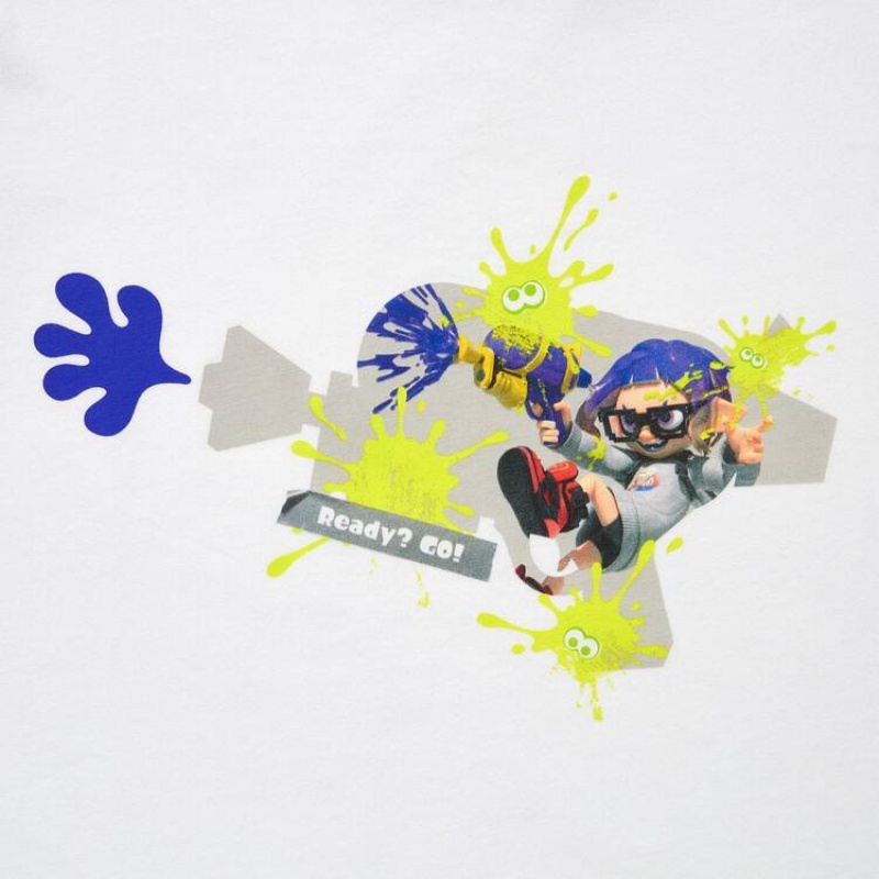 Dětské Tričko Uniqlo Splatoon 3 Ut Grafická Bílé | KHMZQUE-70