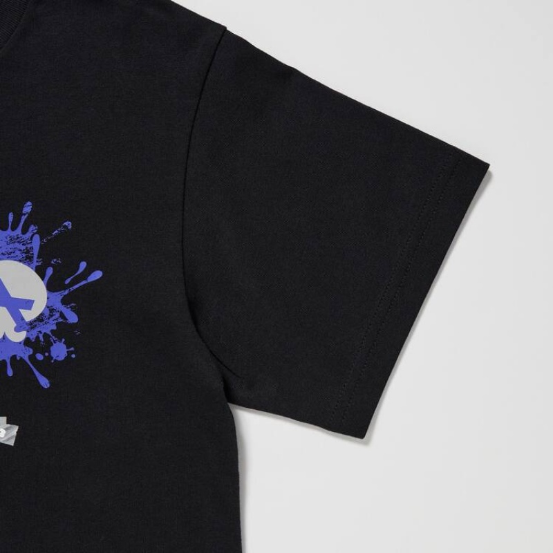 Dětské Tričko Uniqlo Splatoon 3 Ut Grafická Černé | TNIJDFZ-74