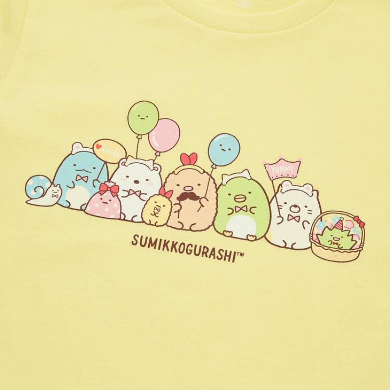 Dětské Tričko Uniqlo Sumikkogurashi Ut Grafická Žluté | DFEVXTO-27