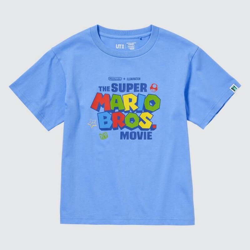 Dětské Tričko Uniqlo The Super Mario Bros Movie Ut Grafická Blankyt | GLDZTQP-69