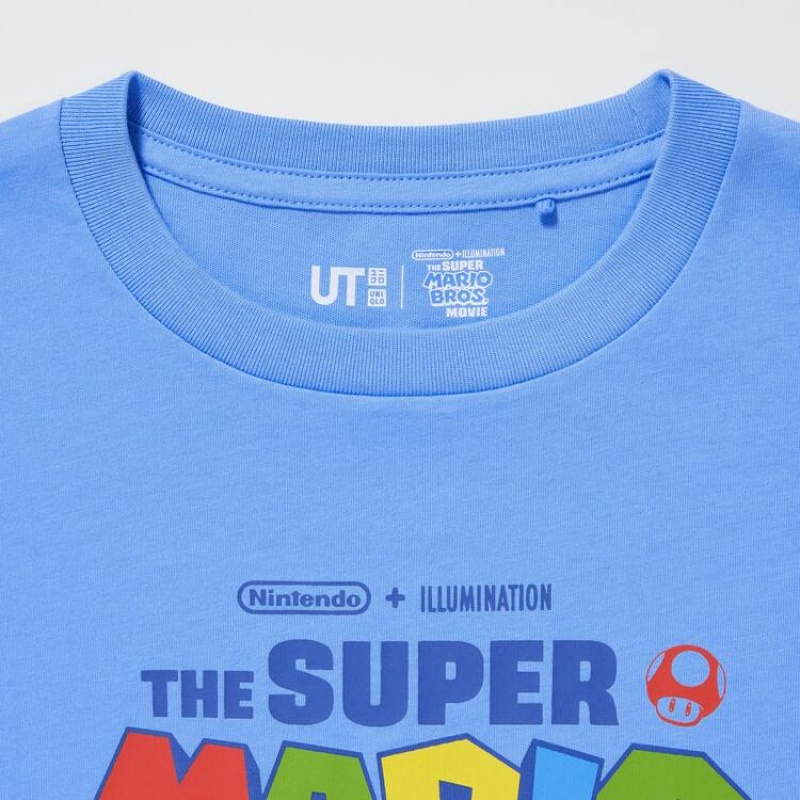 Dětské Tričko Uniqlo The Super Mario Bros Movie Ut Grafická Blankyt | GLDZTQP-69