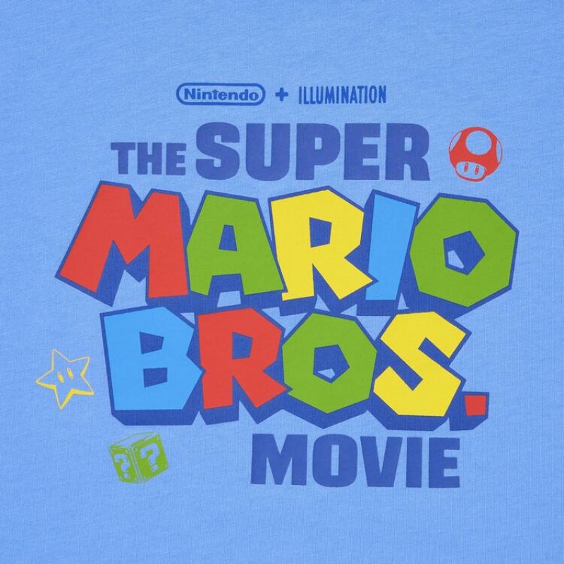 Dětské Tričko Uniqlo The Super Mario Bros Movie Ut Grafická Blankyt | GLDZTQP-69