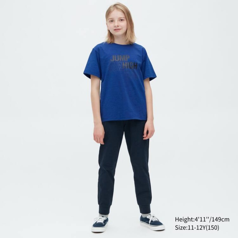 Dětské Tričko Uniqlo Ultra Stretch Dry-ex Crew Neck Krátké Sleeved Blankyt | YCMQRUJ-25