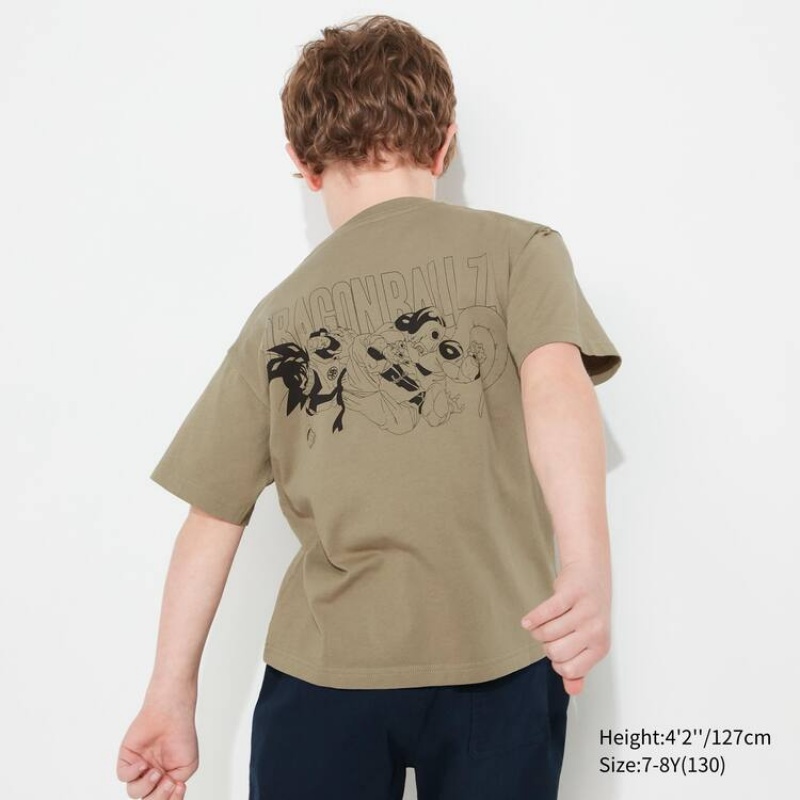 Dětské Tričko Uniqlo Ut Krátké Sleeve Dragon Ball Zelene | CFAWNSL-70