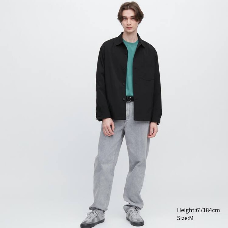 Pánské Bundy Uniqlo Airsense Ultra Light Černé | YQIGCBT-30