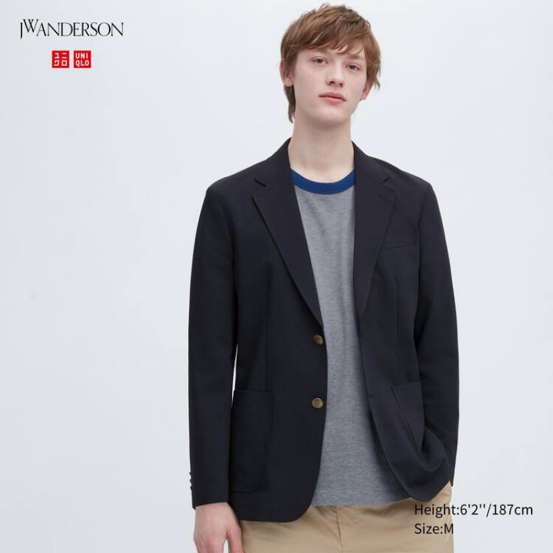 Pánské Bundy Uniqlo Jw Anderson Airsense Ultra Light Tmavě Blankyt | DAXSCTZ-35