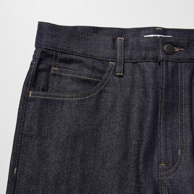 Pánské Džíny Uniqlo Selvedge Regular Fit Tmavě Blankyt | SOKRGQF-62