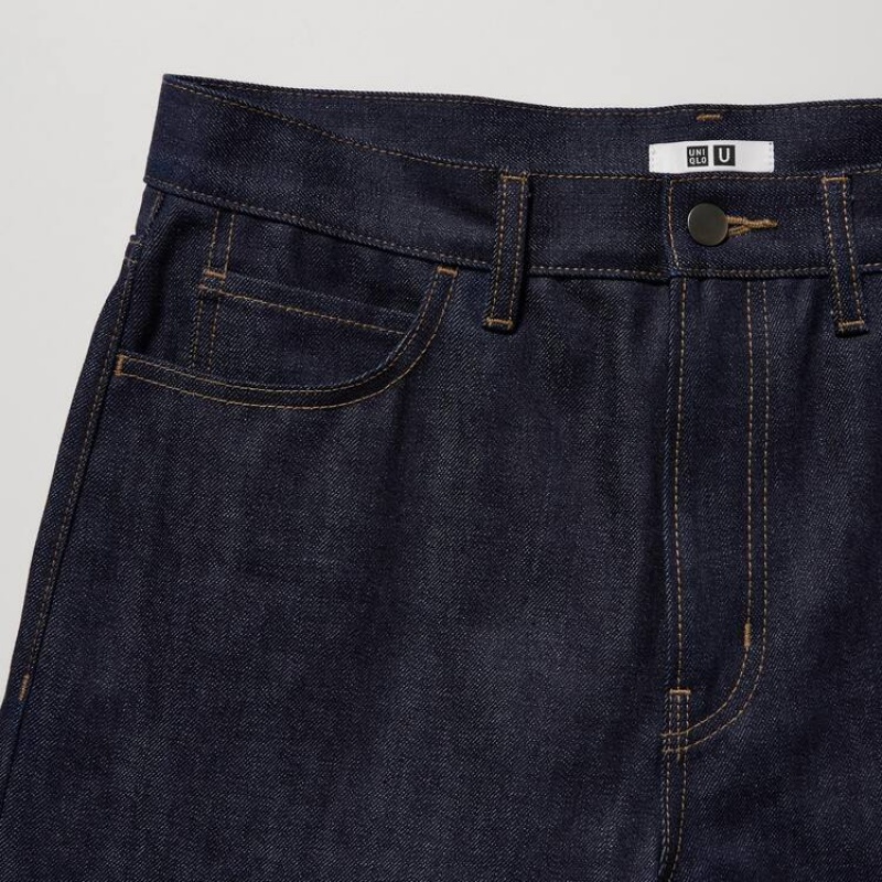 Pánské Džíny Uniqlo U Selvedge Regular Fit Tmavě Blankyt | OBCVURH-13