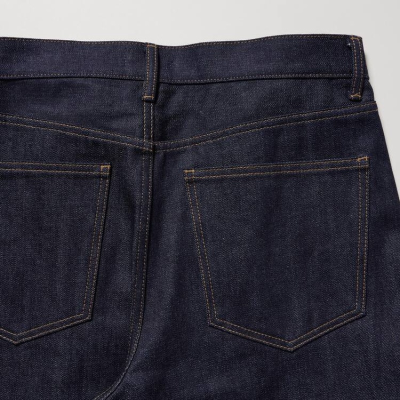 Pánské Džíny Uniqlo U Selvedge Regular Fit Tmavě Blankyt | OBCVURH-13