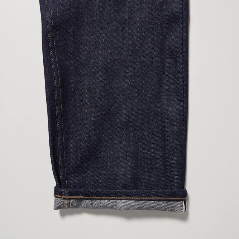 Pánské Džíny Uniqlo U Selvedge Regular Fit Tmavě Blankyt | OBCVURH-13