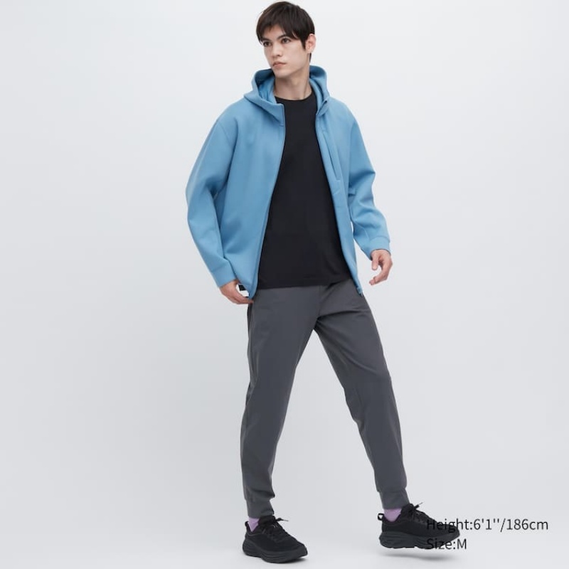 Pánské Kalhoty Jogger Uniqlo Ultra Stretch Dry-ex (Long) Tmavě Šedé | EZASBPN-46