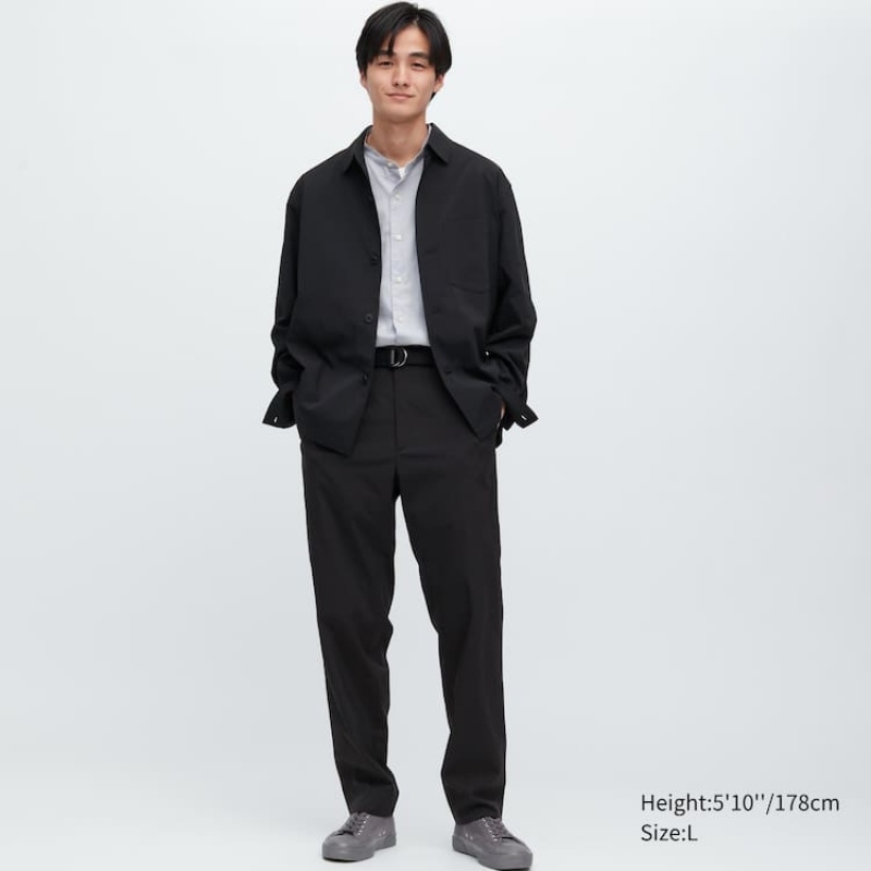 Pánské Kalhoty Uniqlo Airsense Ultra Light Relaxed Fit Černé | YNTLRFB-12