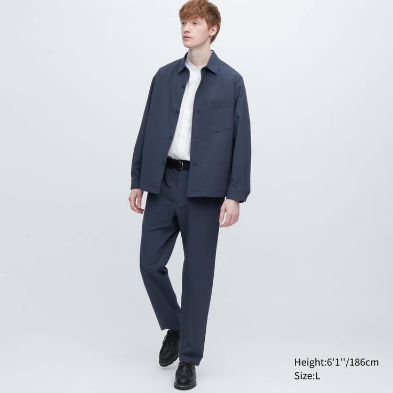 Pánské Kalhoty Uniqlo Airsense Ultra Light Seersucker Relaxed Fit Blankyt | KGEYWAS-95