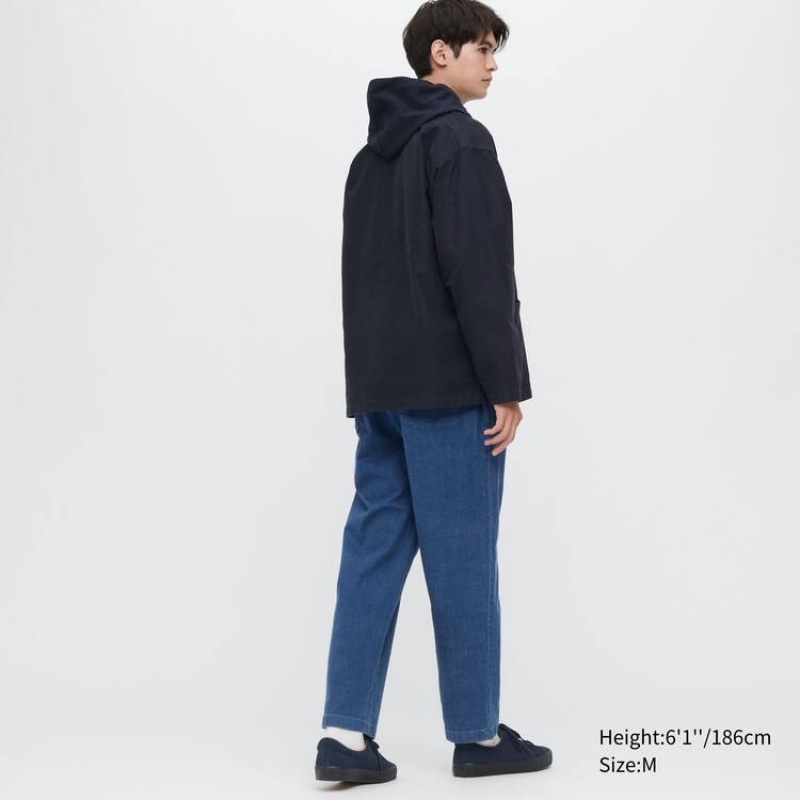 Pánské Kalhoty Uniqlo Bavlněné Denim Relaxed Fit Ankle Length Blankyt | WJLYBOS-98