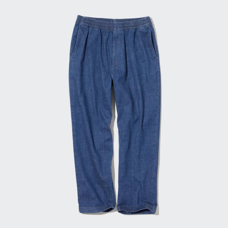 Pánské Kalhoty Uniqlo Bavlněné Denim Relaxed Fit Ankle Length Blankyt | WJLYBOS-98