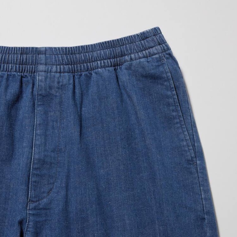 Pánské Kalhoty Uniqlo Bavlněné Denim Relaxed Fit Ankle Length Blankyt | WJLYBOS-98