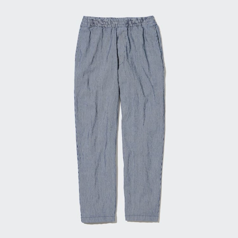 Pánské Kalhoty Uniqlo Bavlněné Hickory Relaxed Fit Ankle Length Blankyt | HBLGRNE-91