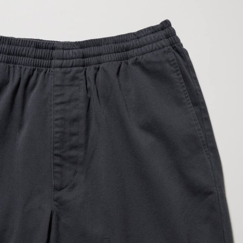 Pánské Kalhoty Uniqlo Bavlněné Relaxed Fit Ankle Length Tmavě Šedé | YJSUWLO-40