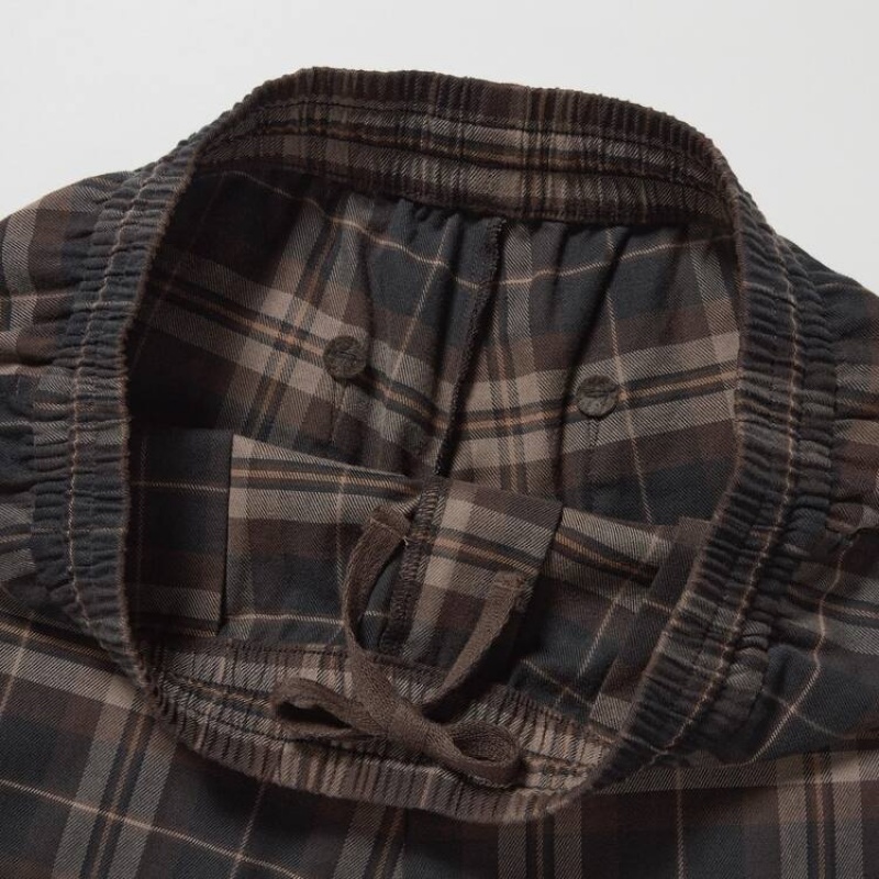 Pánské Kalhoty Uniqlo Flannel Ankle Length Hnědé | RCLNAJZ-73