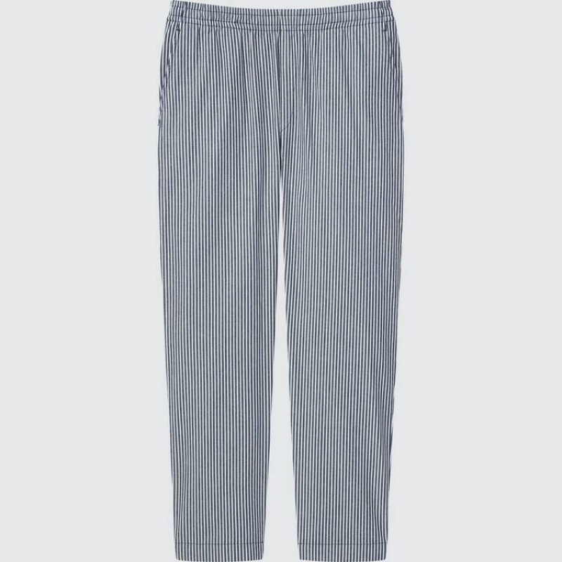 Pánské Kalhoty Uniqlo Hickory Easy Relaxed Ankle Length Blankyt | FKLSBIR-78