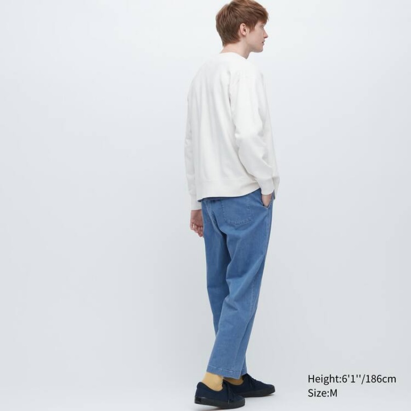 Pánské Kalhoty Uniqlo Relaxed Fit Ankle Length Blankyt | RNJYUSG-59