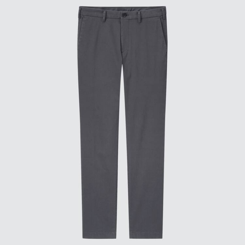 Pánské Kalhoty Uniqlo Slim Fit Chinos Šedé | LETUXGO-34