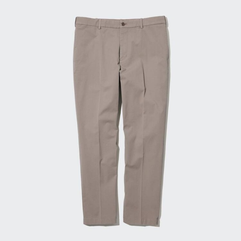 Pánské Kalhoty Uniqlo Smart Bavlněné Ankle Length (Long) Béžový | MKACJOQ-91