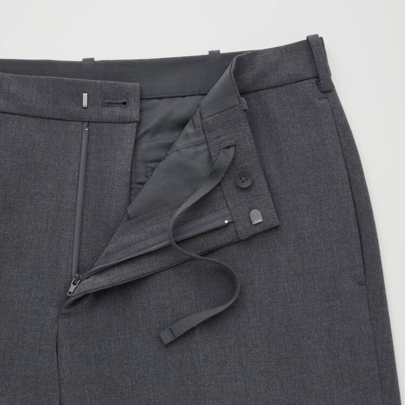 Pánské Kalhoty Uniqlo Smart Pohodlí Ankle Length (Long) Šedé | ZJQANFB-28