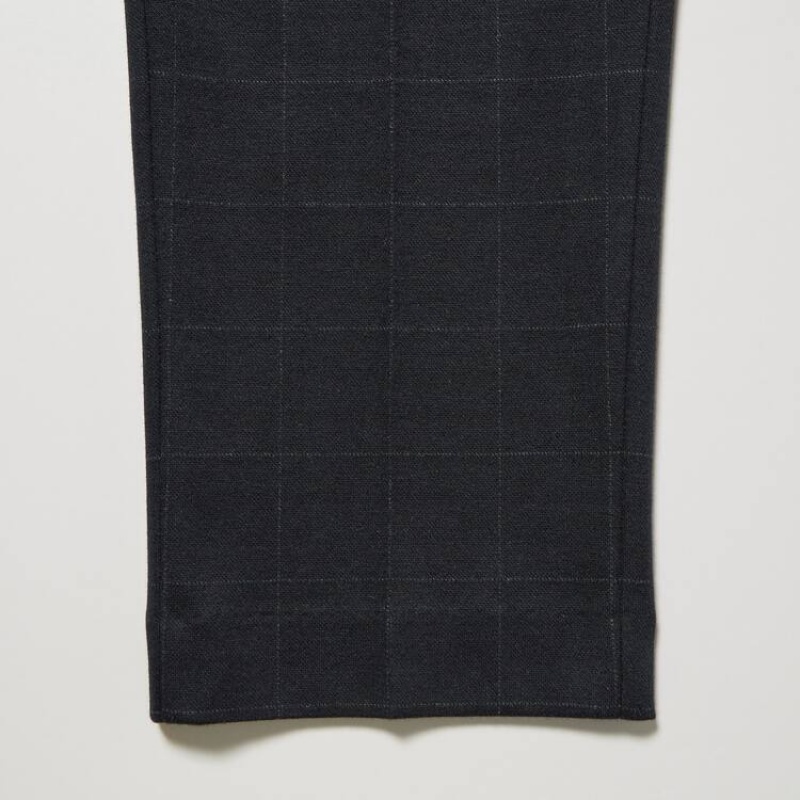 Pánské Kalhoty Uniqlo Smart Windowpane Checked Ankle Length (Long) Tmavě Blankyt | ALOCXNQ-71