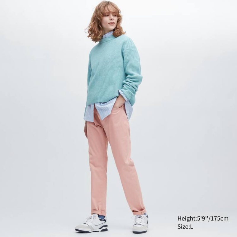 Pánské Kalhoty Uniqlo Ultra Stretch Hubená Fit Colour Růžové | KUZHSXW-18